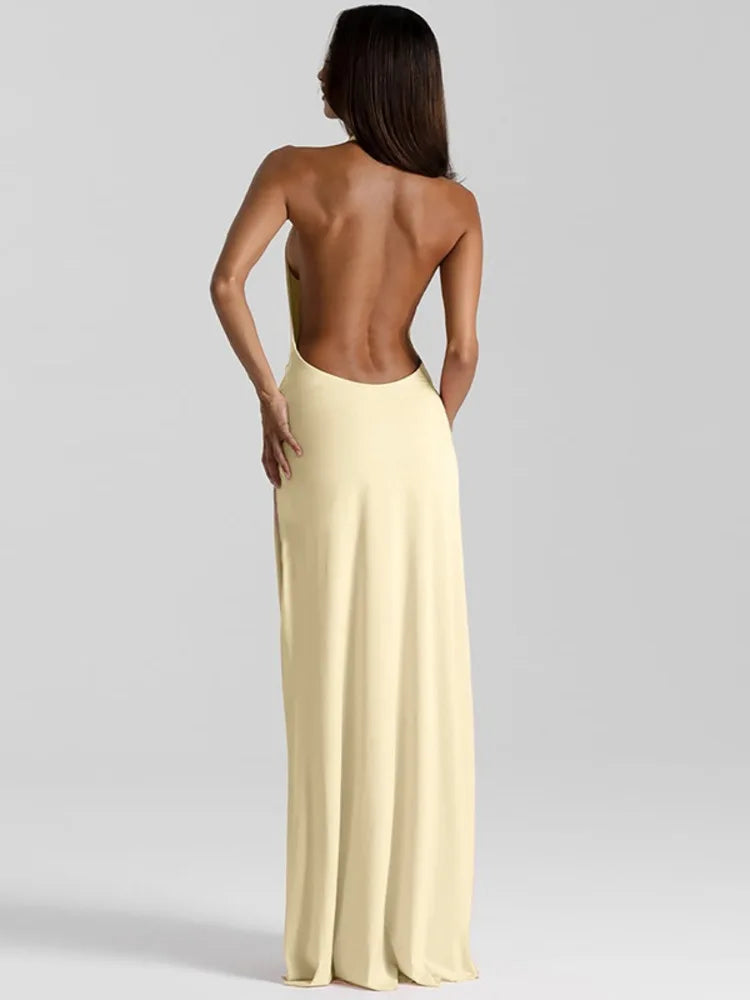 שמלת מקסי עם שסע - אדריאנה